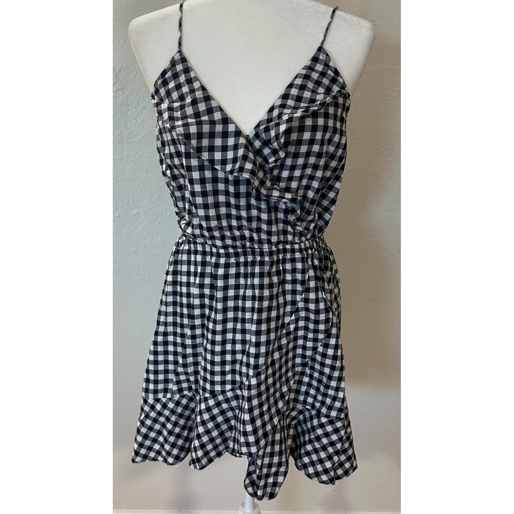 Express Black and White Gingham Mini Dress